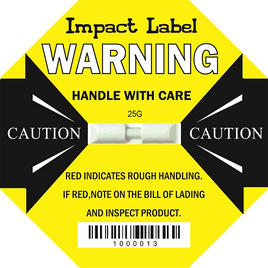 🛡️ Impact Label 25G Shock Impact Indicator - Yellow