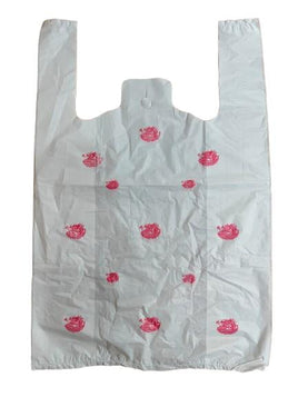 White Plastic Carry Bags – 30 Pieces Per Pack - (38cm x 29cm)