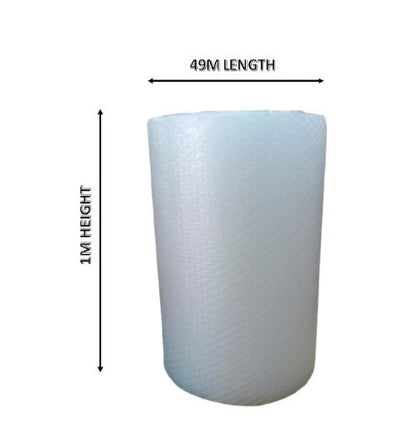 27mm.Dia  Bubble Wrap Roll  Size  1M X 49M - CartonBox.Sg