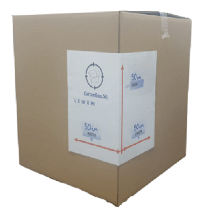 New Carton Box : 50cm(L) x 50cm(W) x 50cm(H) - CartonBox.Sg