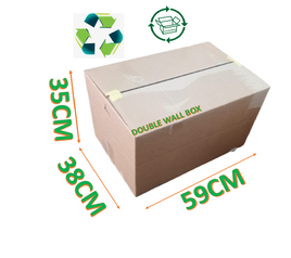 Once Used Carton Box : 59cm(L) x 38cm(W) x 35cm(H)