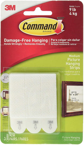 Command CAD17201ES Medium Picture Hanging Interlocking Fastener White - CartonBox.Sg