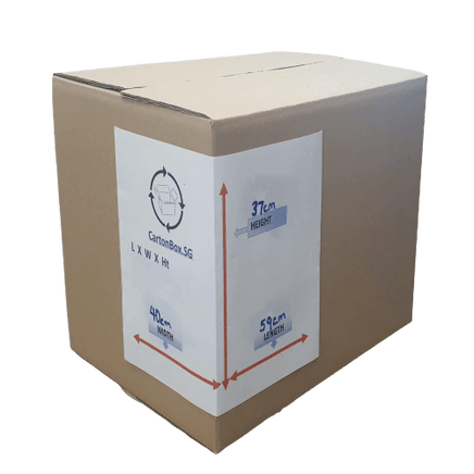 New Large Carton Box  : 59cm(L) x 40cm(W) x 37cm(H)-Bundle of 10pcs * - CartonBox.Sg