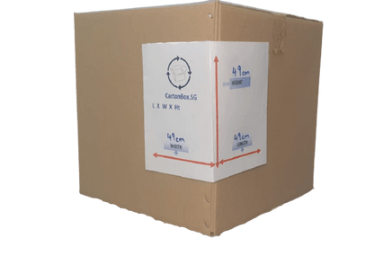 New Square Carton Box : 49cm(L) x 49cm(W) x 49cm(H) - CartonBox.Sg