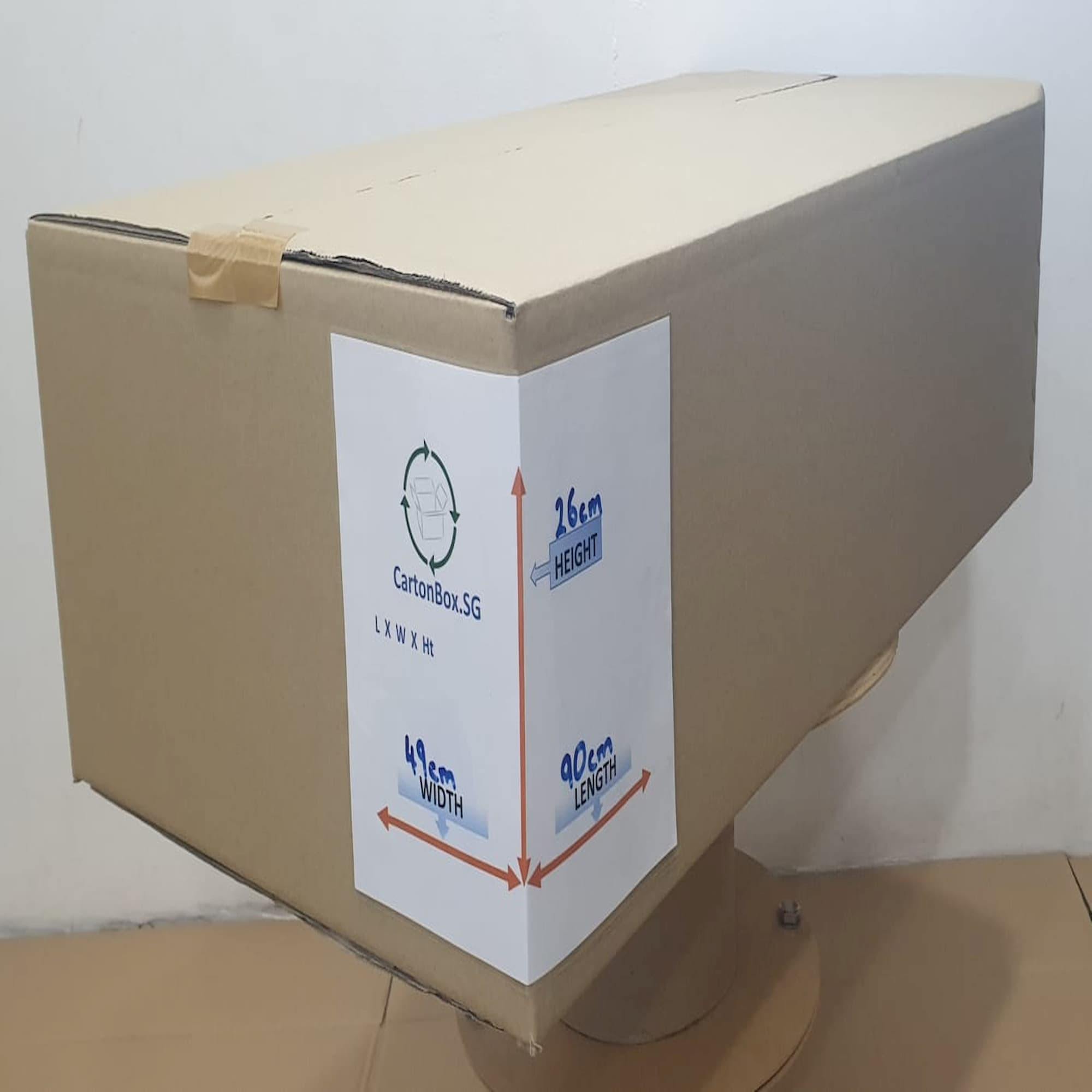 New Flat Carton Box : 90cm(L) x 49cm(W) x 26cm(H)| cartonbox.sg