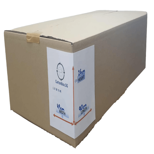 New Flat Carton Box : 90cm(L) x 49cm(W) x 26cm(H)| cartonbox.sg
