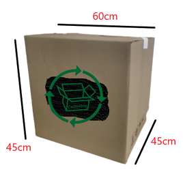 Once Used Carton Box : 60cm(L) x 45cm(W) x 45cm(H)