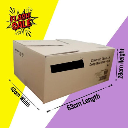 Once Used Carton Box : 63cm(L) x 48cm(W) x 28cm(H)-Bundle of 25pcs * - CartonBox.Sg