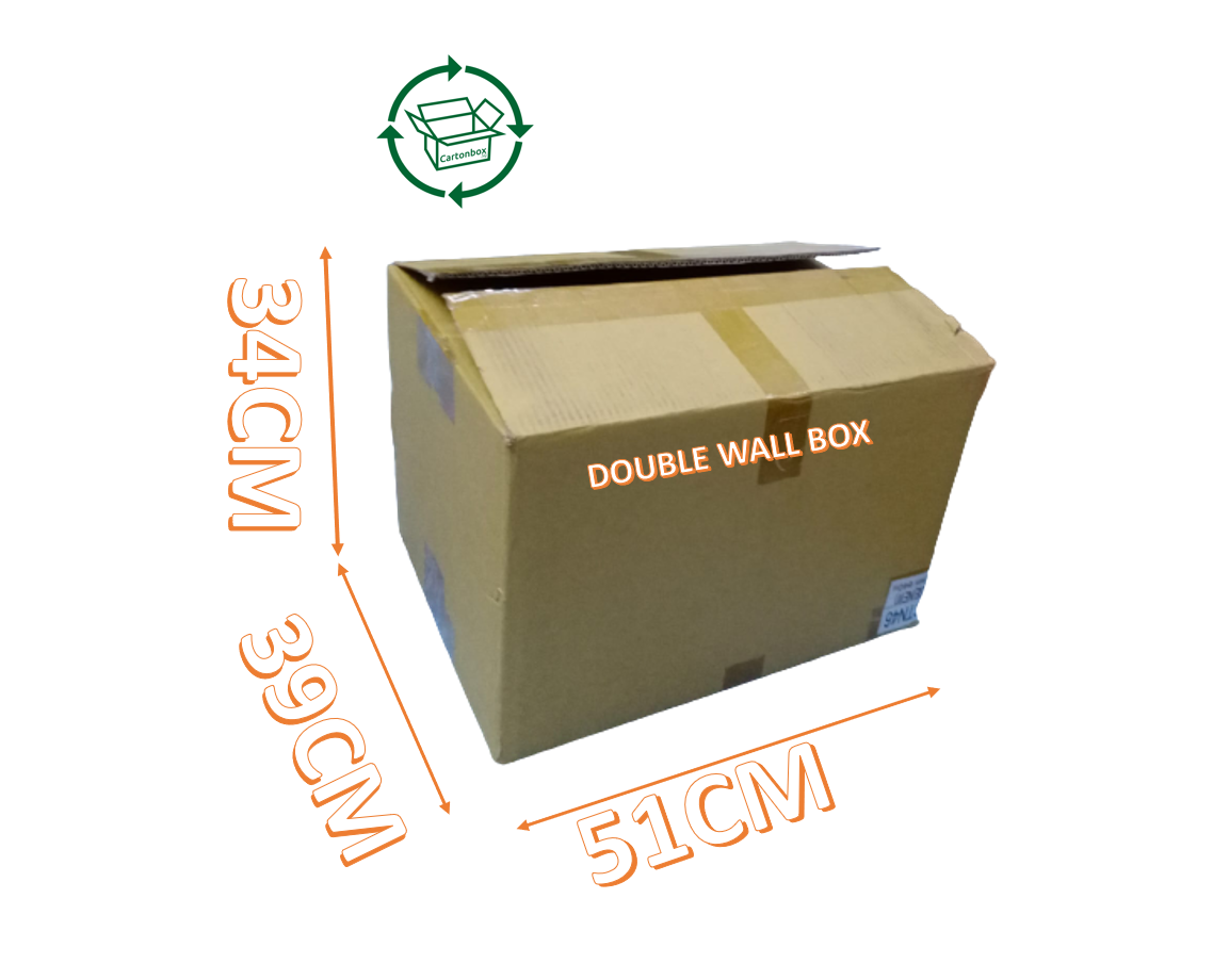 Once Used Carton Box : 51cm(L) x 39cm(W) x 34cm(H)| cartonbox.sg