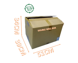 Once Used Carton Box : 51cm(L) x 39cm(W) x 34cm(H)