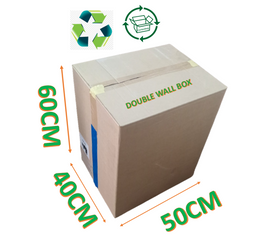 Once Used Carton Box : 50cm(L) x 40cm(W) x 60cm(H)