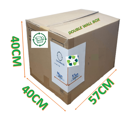 Double Wall Moving Carton Box Size 57cm Length Width 40cm Height 40cm